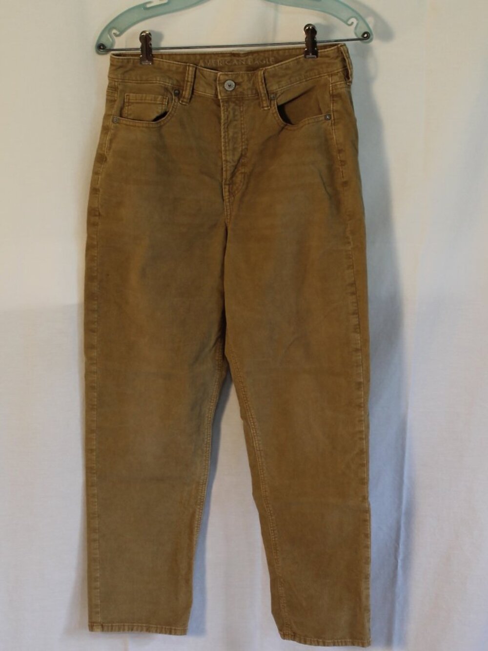 American Eagle Mom Straight Jeans Tan Corduroy 8R